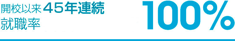 開校以来45年連続　就職率１００％